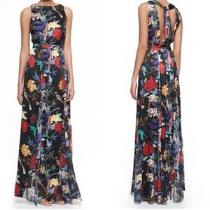 Alice + Olivia Black Floral Elis Dress - Size 8
